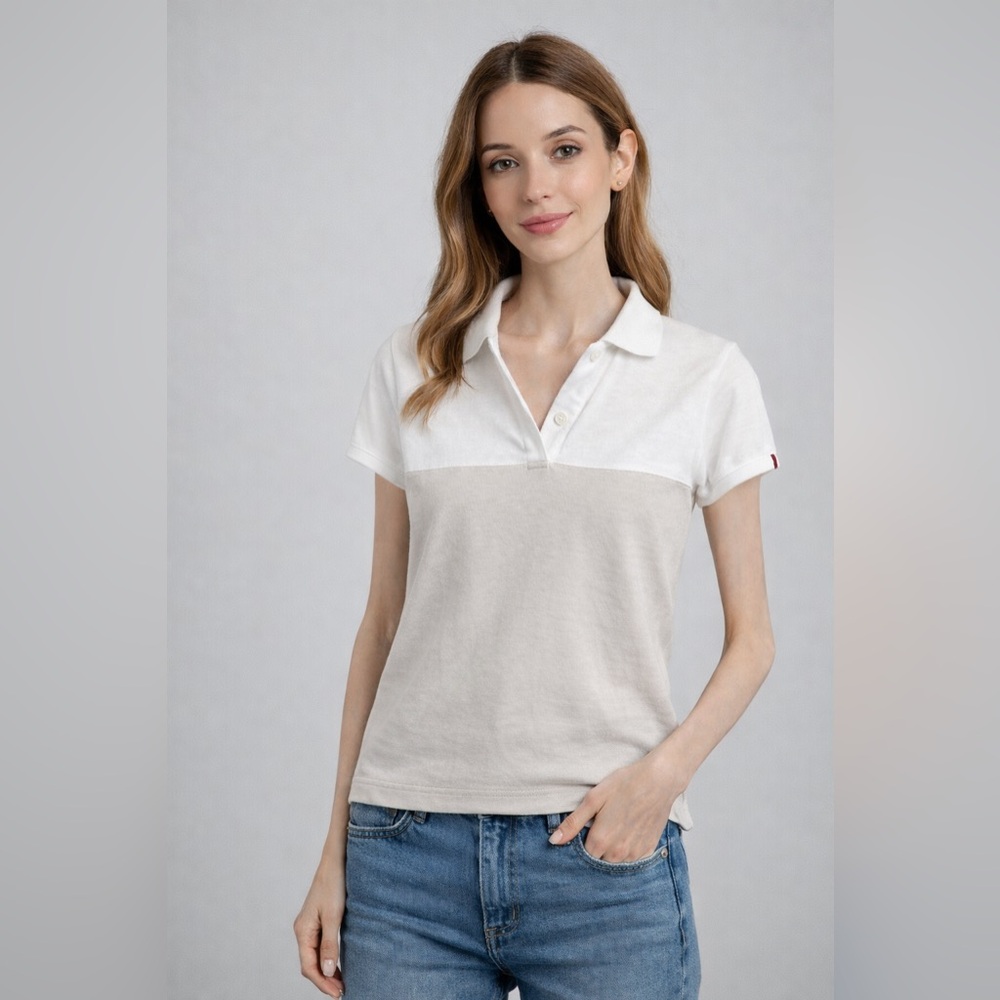 Loro Piana 28 Matches Italy Colorblock Polo Shirt Women S EUC